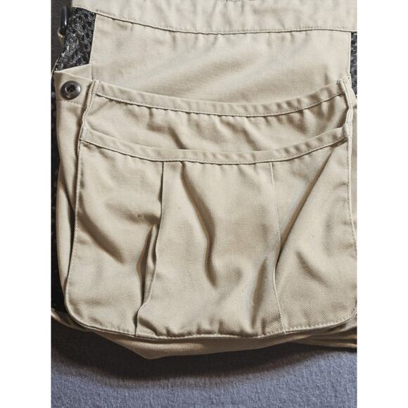 Game Winner Vest Mens M/L Medium Large Khaki Mesh Back Hunting Utility Vest Zip - Picture 2 of 12